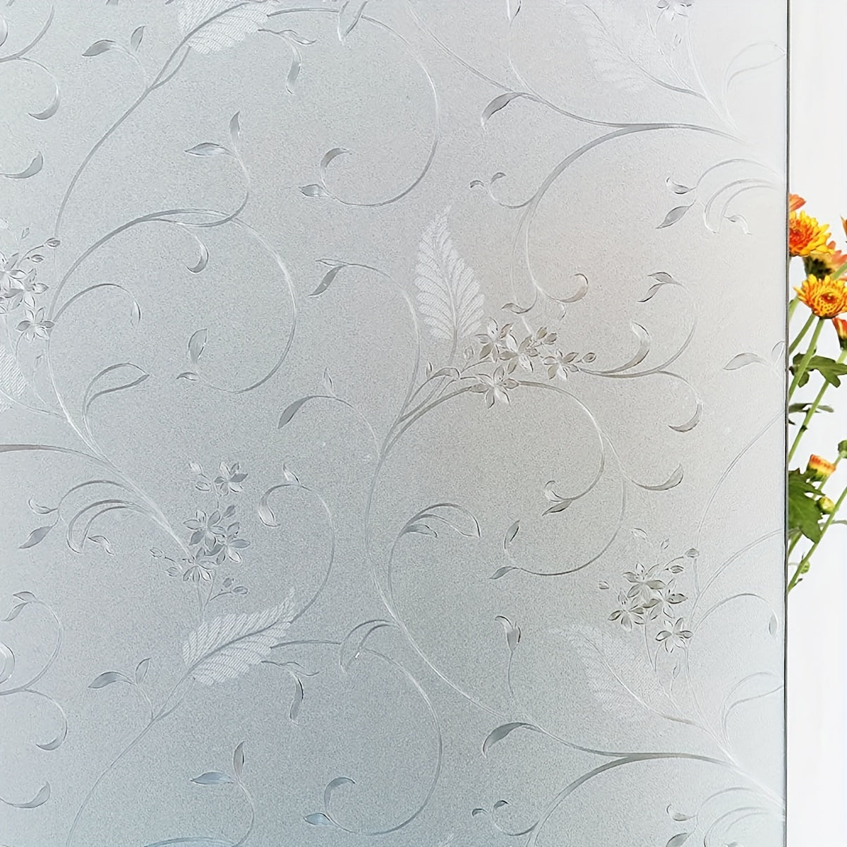 Vine Glass Window Film Privacy Flowers Static Glass Door Window Film