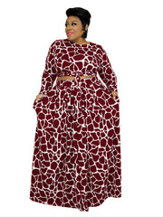 Women's Graphic Print Crop Top & Wide Leg Pants 2pcs Set