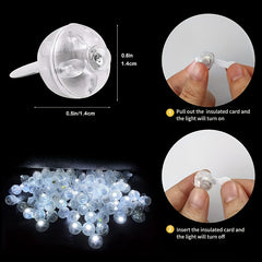 10pcs Multicolor LED Balloon Light Rainbow Mini Ball Light For Party Event