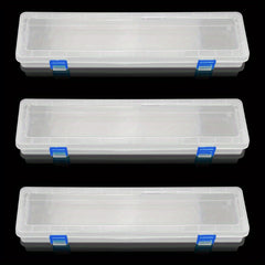 3pcs Translucent Plastic Storage Box for Long Paint Brushes Watercolor Pens