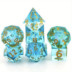 7pcs Resin Digital Dice Desktop Entertainment Game Accessories