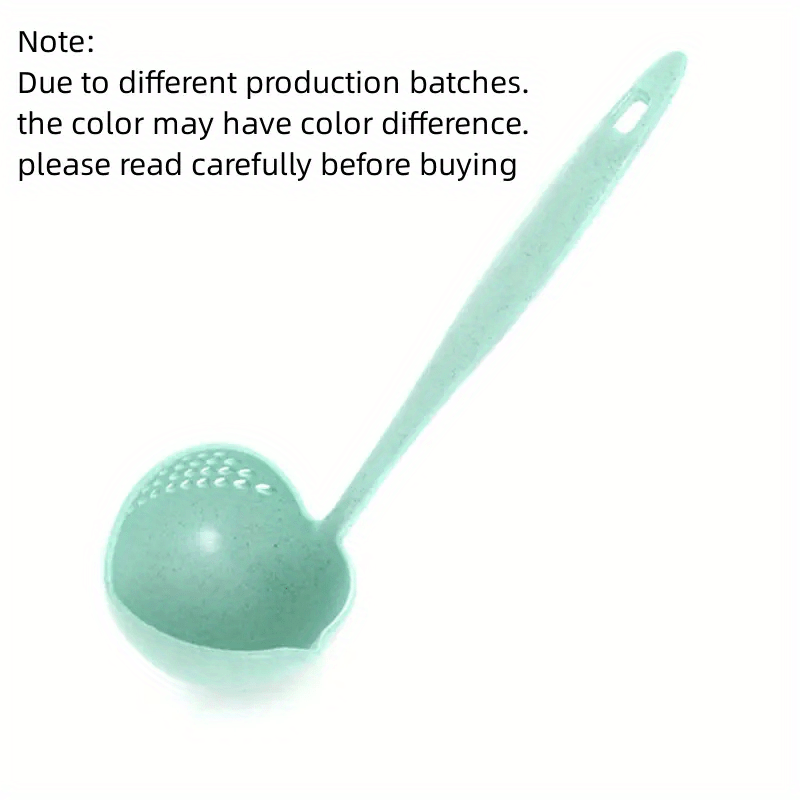 1pc Round Spoon 2 in 1 Long Handled Spoon Household Strainer
