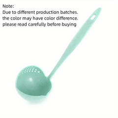 1pc Round Spoon 2 in 1 Long Handled Spoon Household Strainer