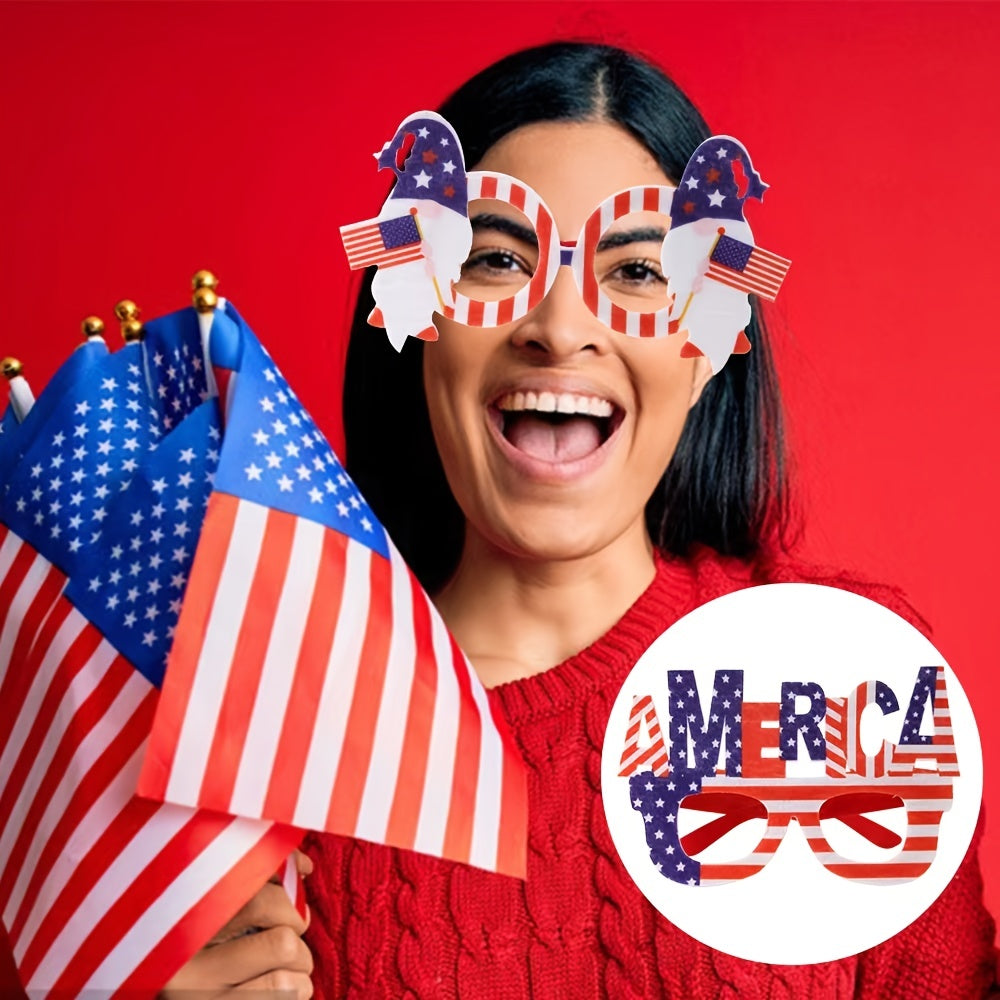 Patriotic Party Favors American Flag Glasses Stickers Circle Bracelet
