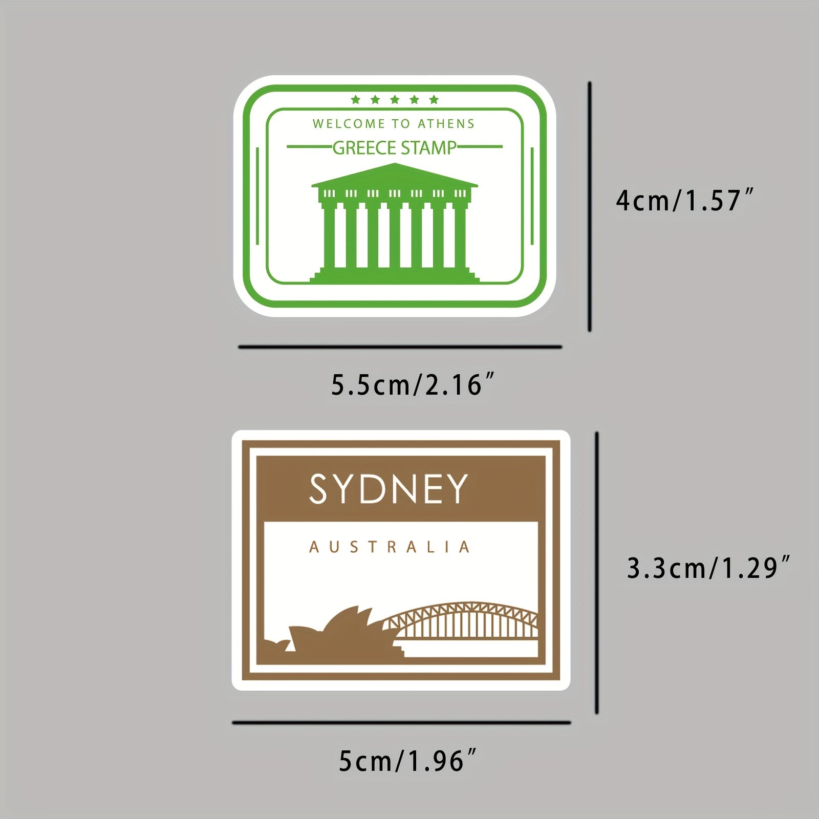 50 Travel Stickers for Suitcases, Phone Cases, Computers, Water Bottles