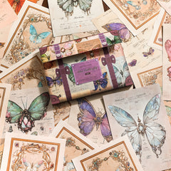 60pcs Retro Box Message Notepad Journal Collage Paper Dreams & Fantasy Series