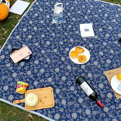 Waterproof Outdoor Blanket Flowers Printing Picnic Mat