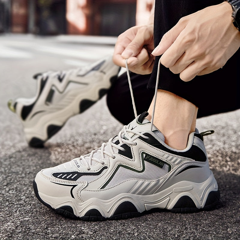Men's Chunky Dad Sneakers Lace Up Athletic Shoes
