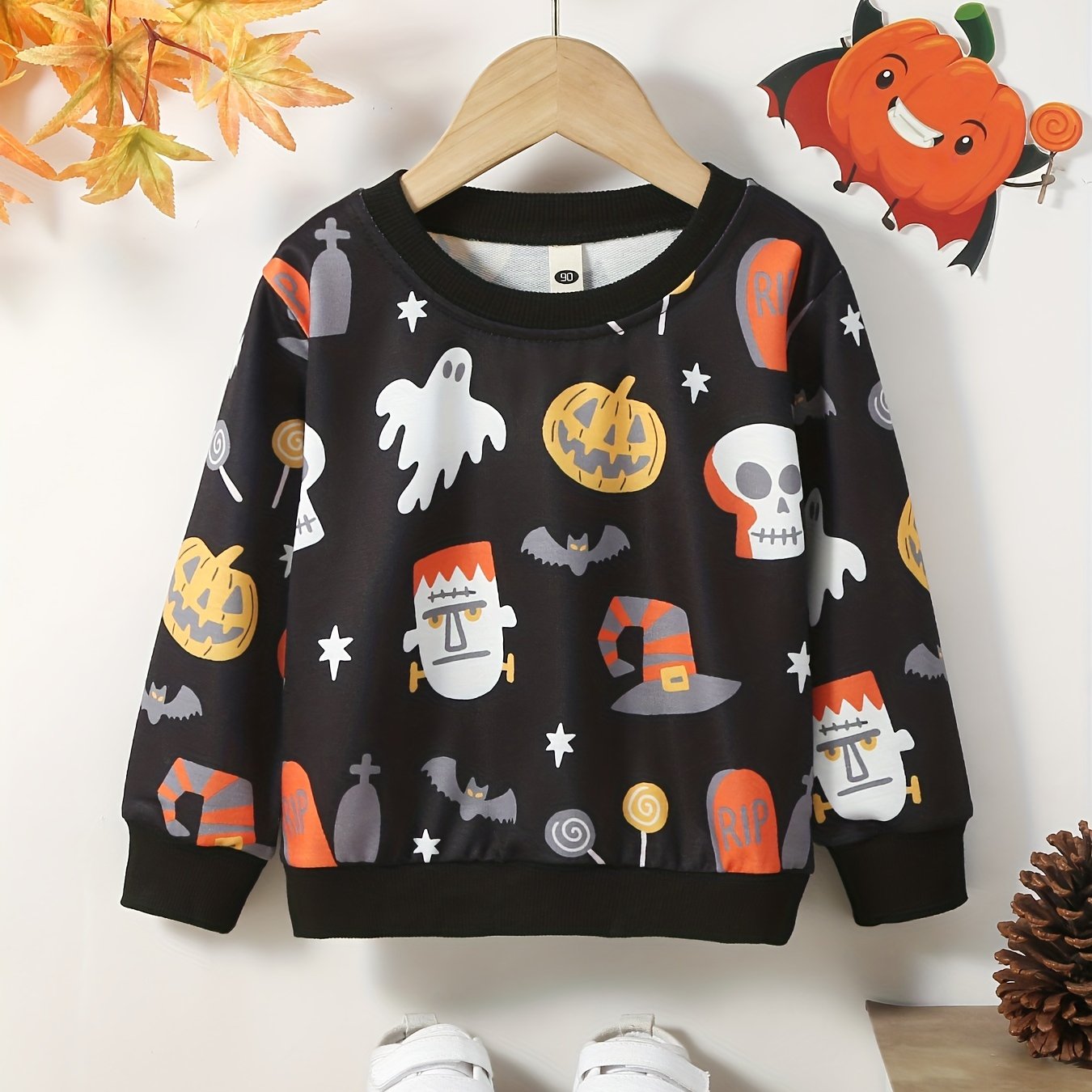 Halloween Ghosts Boys Sweatshirt