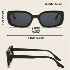 Y2K Rectangle Sunglasses UV400 Anti Glare for Men Women