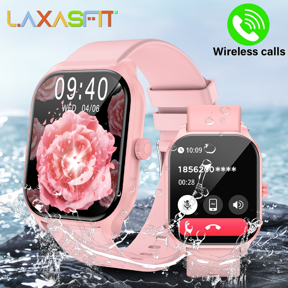 LAXASFIT Smartwatch Wireless Calling Fitness Tracker 5 Full Touch Screen