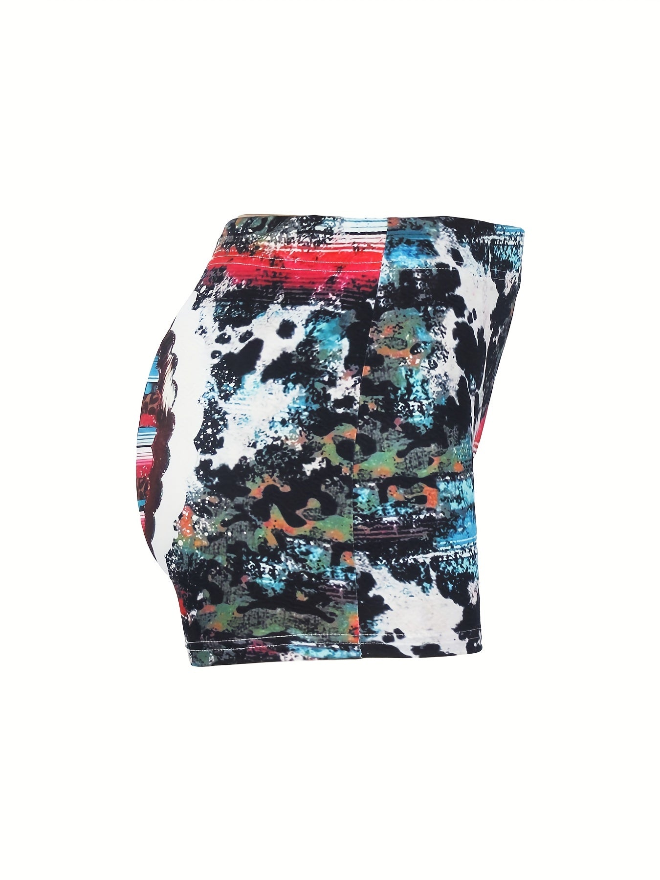 Allover Print Skinny Shorts for Women