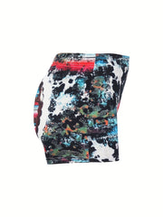 Allover Print Skinny Shorts for Women
