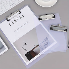 Transparent Minimalist Clipboard Writing Pad Office Folder