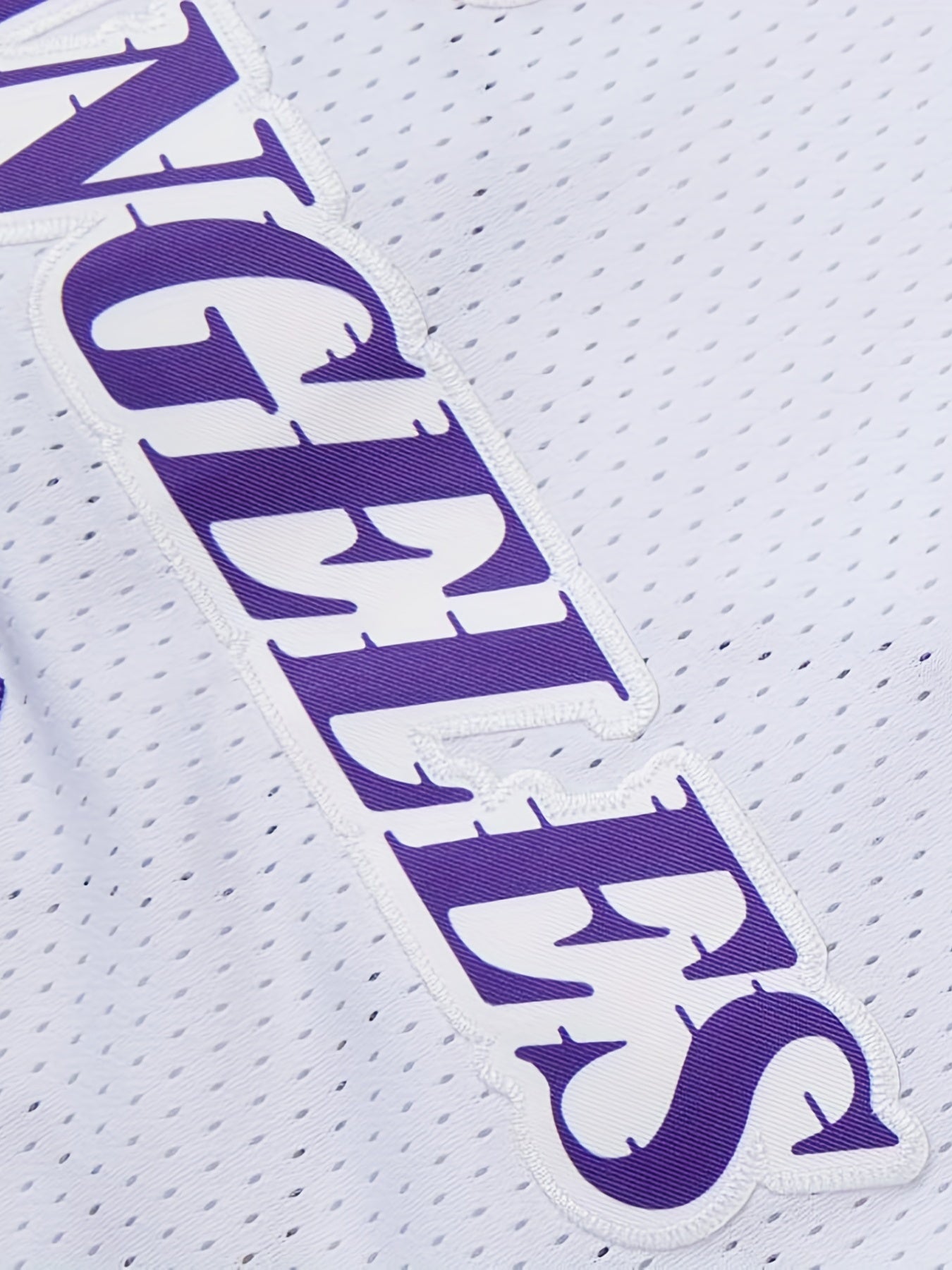 Mens LA 24 City Edition Embroidery Basketball Jersey Retro Mesh