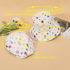 2pcs Colorful Ripped Distressed Sunshade Bucket Hats