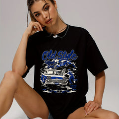 Loose Sports Tee Casual Short Sleeve T shirts Women's Summer Tops