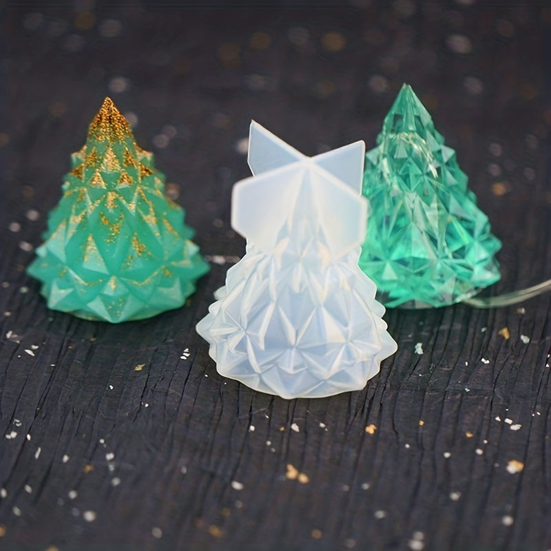 1PC 3D Christmas Tree Silicone Resin Mold Epoxy Resin Crafts Charms DIY Jewelry