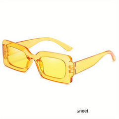 Men's Vintage Candy Small Square Frame Polarized Sunglasses UV Protection