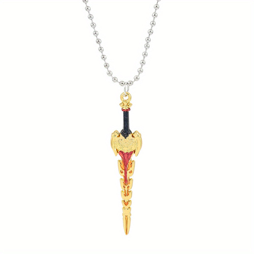 Sword Weapon Pendant Necklace Jewelry Gift For Game Boys