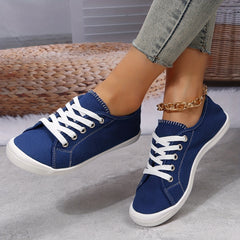 Women's Canvas Lace Up Casual Shoes Lightweight & Comfortable