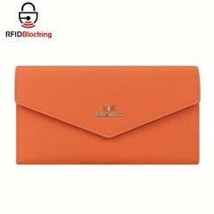 Royal Bagger Leather Wallet RFID Casual Style Envelope Clutch with Coin Pocket