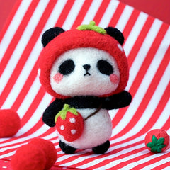 6 Adorable Panda Series Woolen Felt DIY Doll Decorations