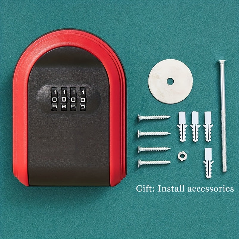 Plastic Key Box Combo Lock Key Storage w/ Installation Accessories