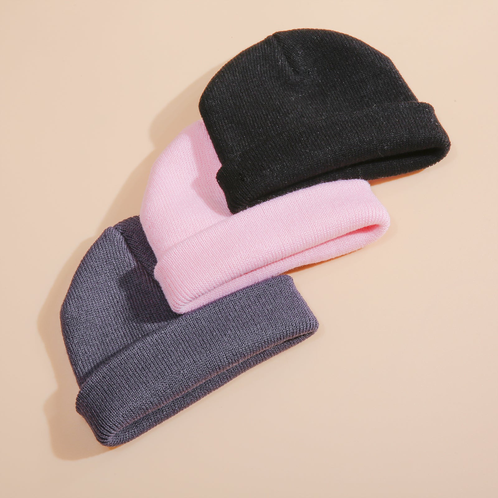 3pcs Toddler Baby Beanie Knit Hat Warm Winter Cap for Boys and Girls