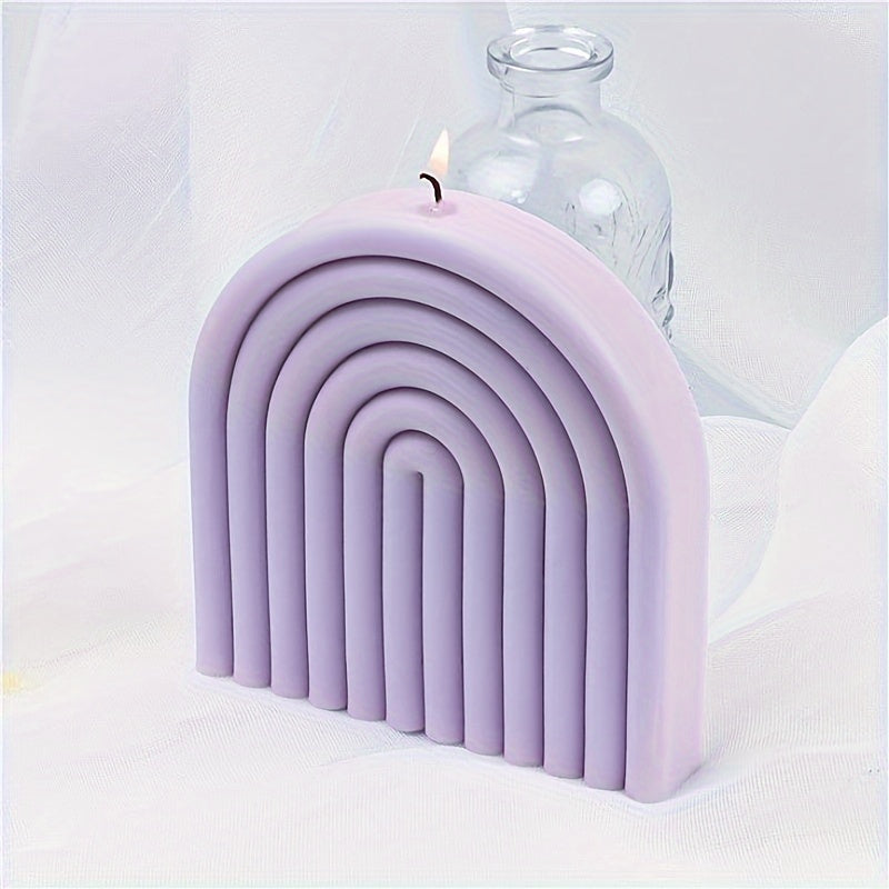 Rainbow Arch Candle Mold - Abstract Silicone Resin Mould