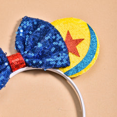 Cartoon Sequin Bow Mouse Ear Headband for Girls