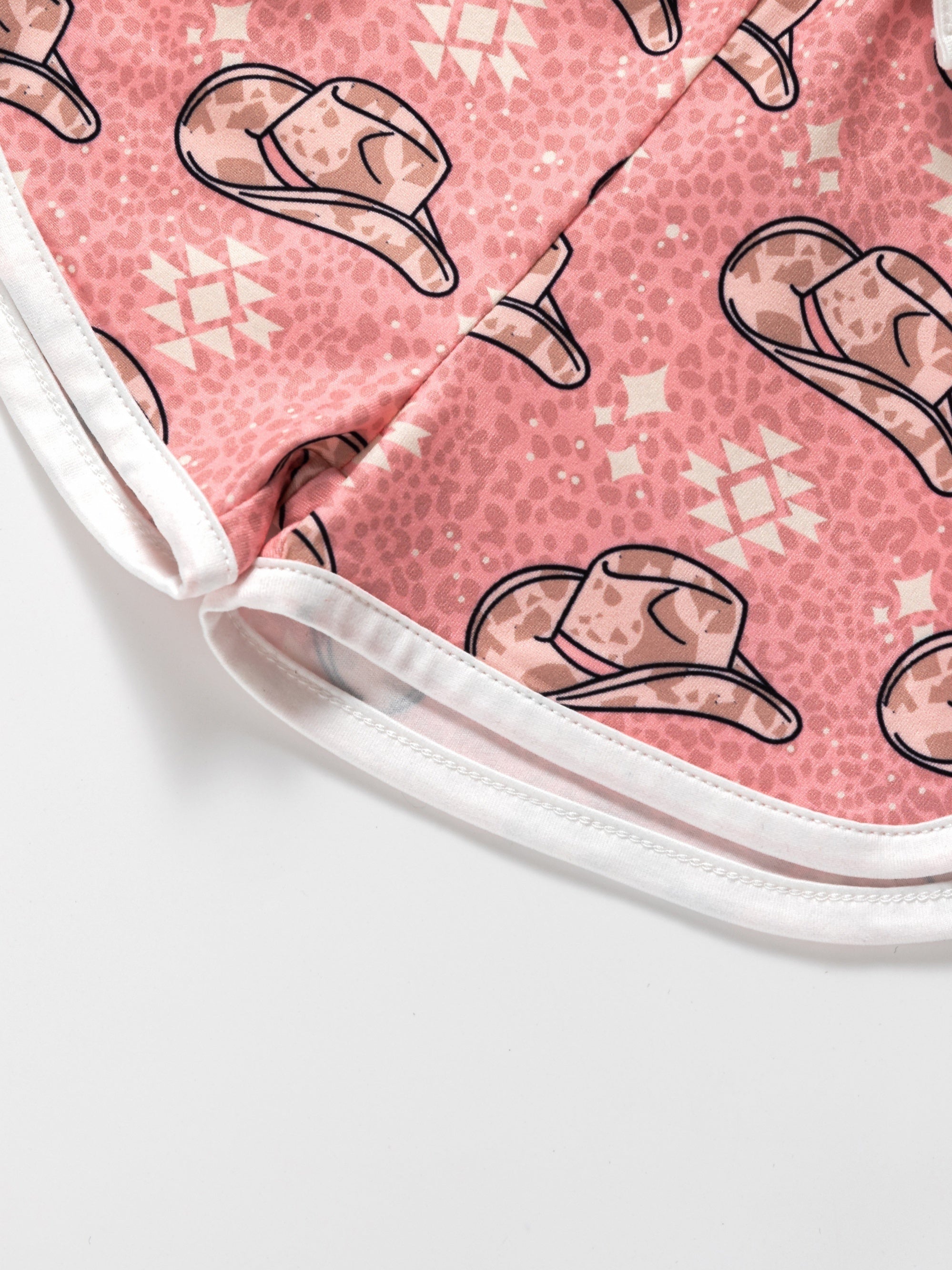 Baby Girls Hat & Graphic Print Shorts Set for Summer