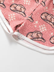 Baby Girls Hat & Graphic Print Shorts Set for Summer