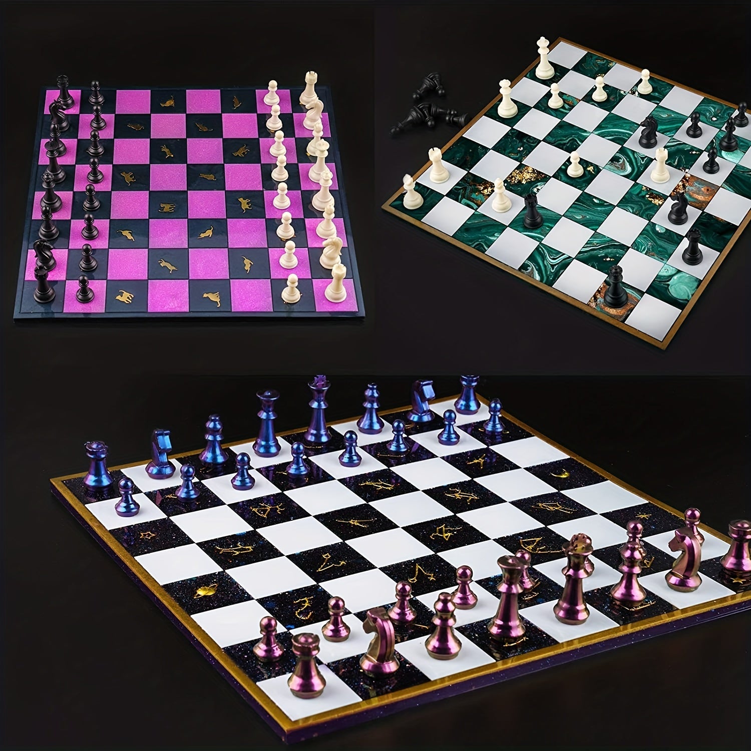 Chess Mold 31x31 Resin Casting Silicone 3D Art DIY Crafts Epoxy UV Plaster