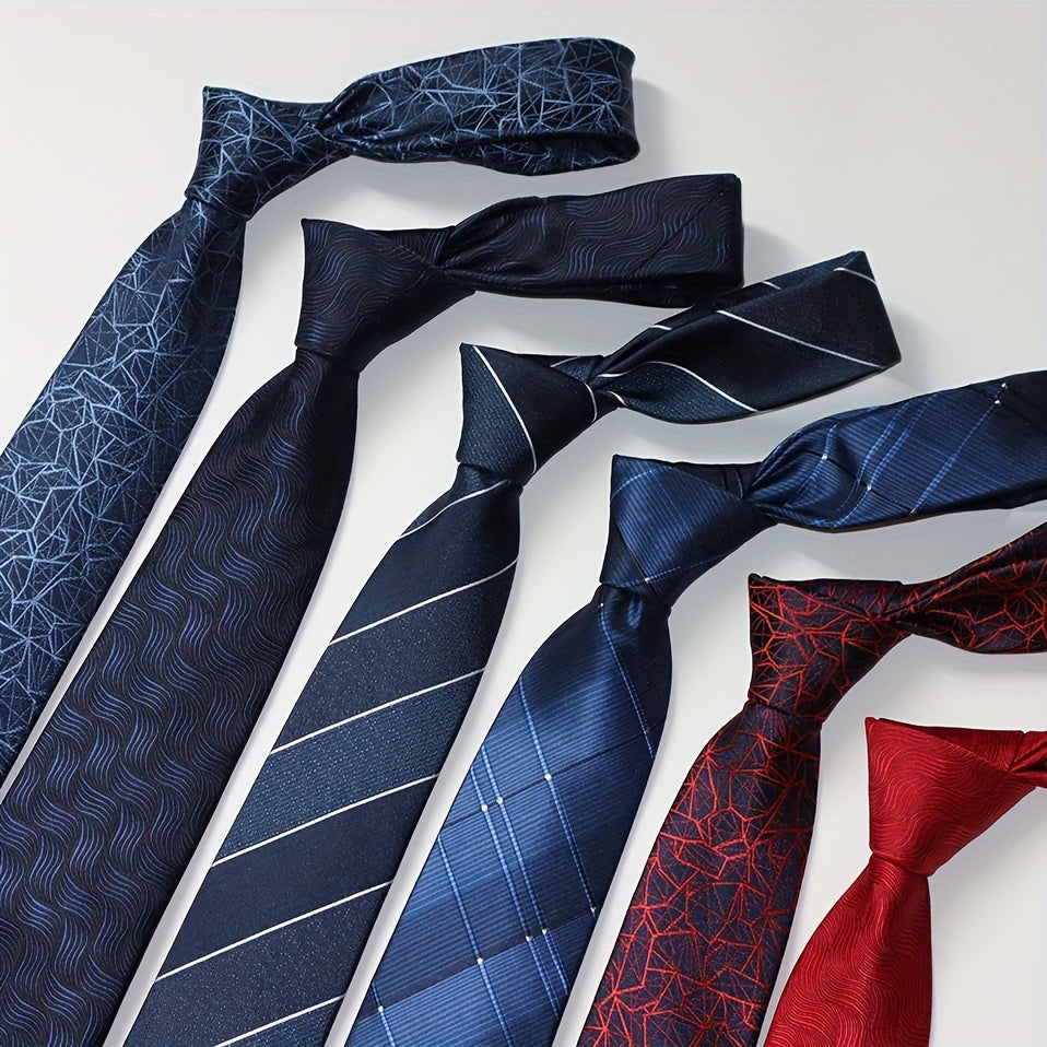 High Business Style Neck Tie Floral Men's Jacquard Wave Tie
