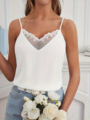 Lace Cami Top Spaghetti Sleeveless Women's Summer Top