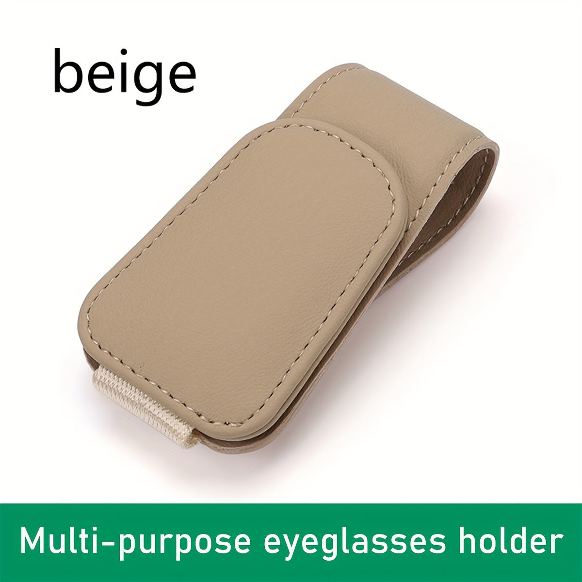 Sun Visor Glasses Holder Faux Leather for Sunglasses and Cards