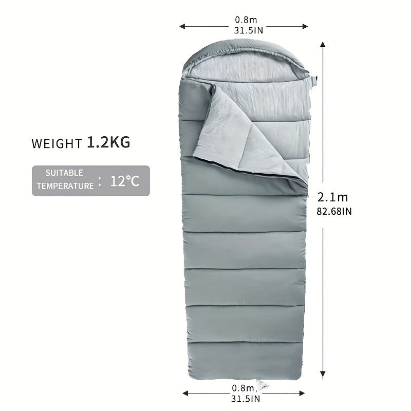 Cotton Envelope Sleeping Bag With Hat, Machine Washable