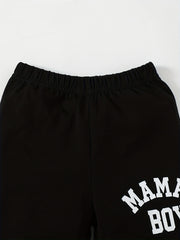 2pc Boys Teen Casual Mama' Boy Hooded T shirt & Shorts Set