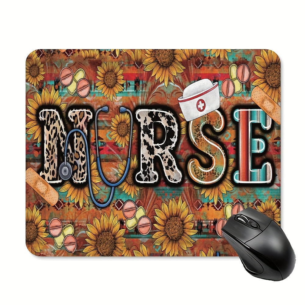 Nurse Mouse Pad Non Slip Rubber Base Waterproof Mouse Mat 24x20 cm