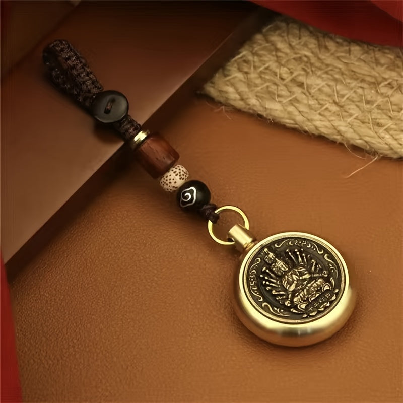 Zodiac Buddha Keychain Chinese Animal Astrology Pendant Decoration