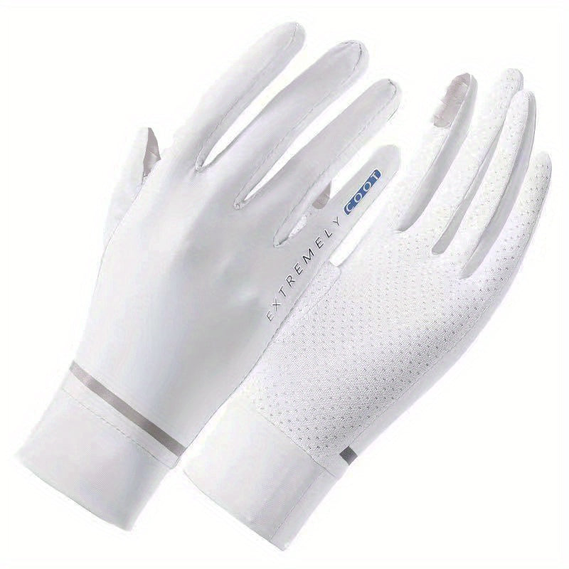 Breathable Ice Silk Gloves Short Touchscreen Cycling Gloves