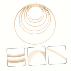 6pcs Dream Catcher Bamboo Circle DIY Craft Supplies