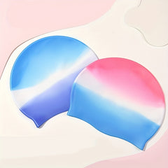 Gradient Silicone Swimming Cap for Adults