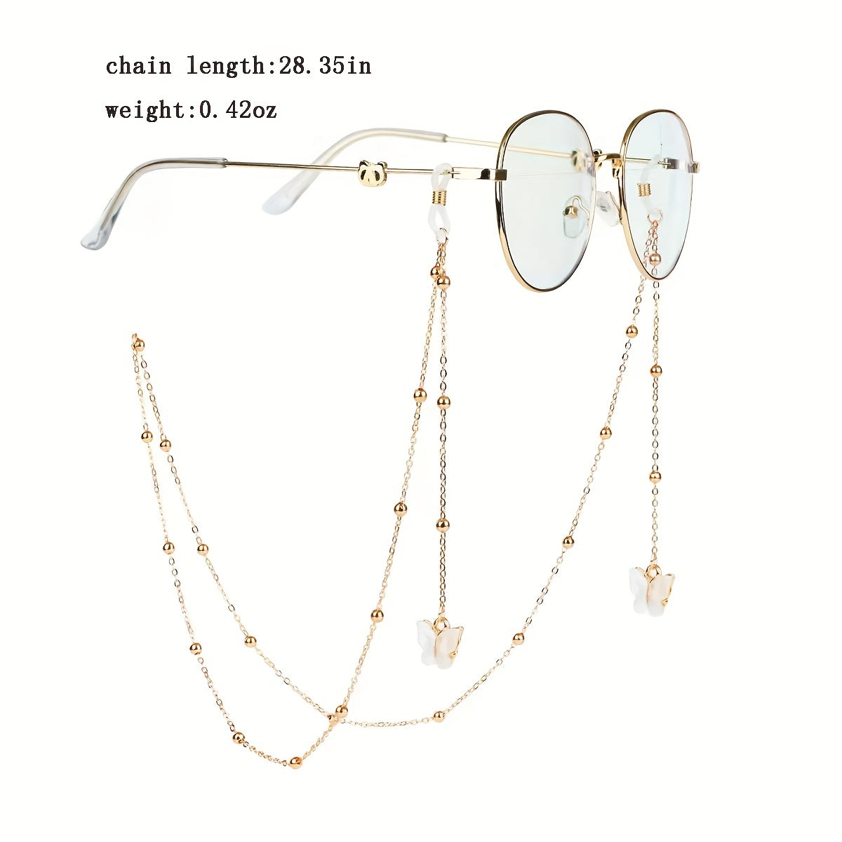 Butterfly Beads Glasses Chain Mask Holder