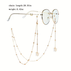 Butterfly Beads Glasses Chain Mask Holder