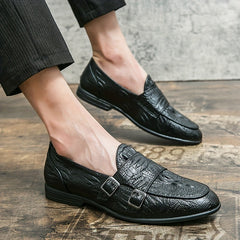 Men's Double Monk Loafers Comfy Casual Shoes