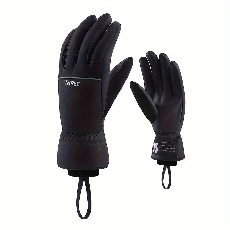 Winter Windproof Waterproof Thicken Gloves Touch Screen Plush Gloves