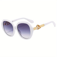 Men's Retro Large Round Frame Street Style Sunglasses