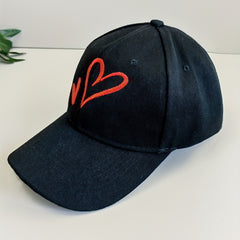 Heart Embroidery Baseball Cap Lightweight Sun Hat